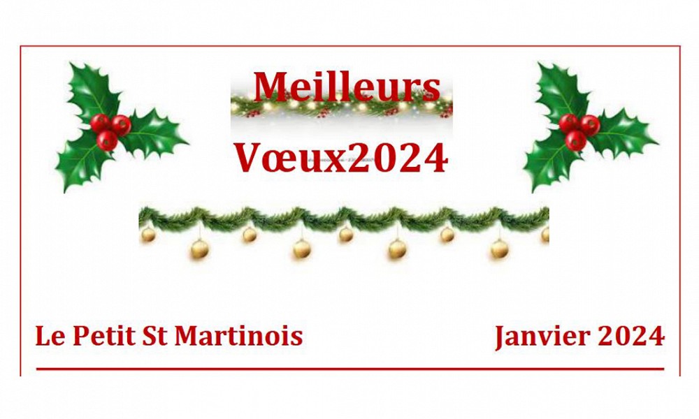 Le Petit St Martinois de janvier 2024